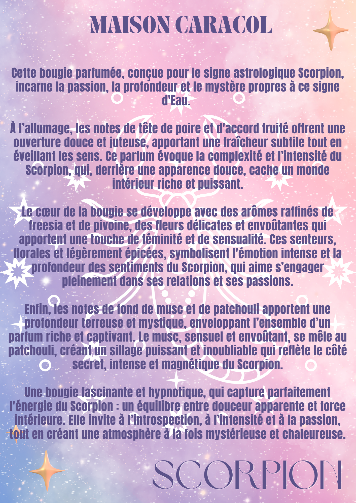 BOUGIE PARFUMÉE | ASTRO SCORPION | 260g