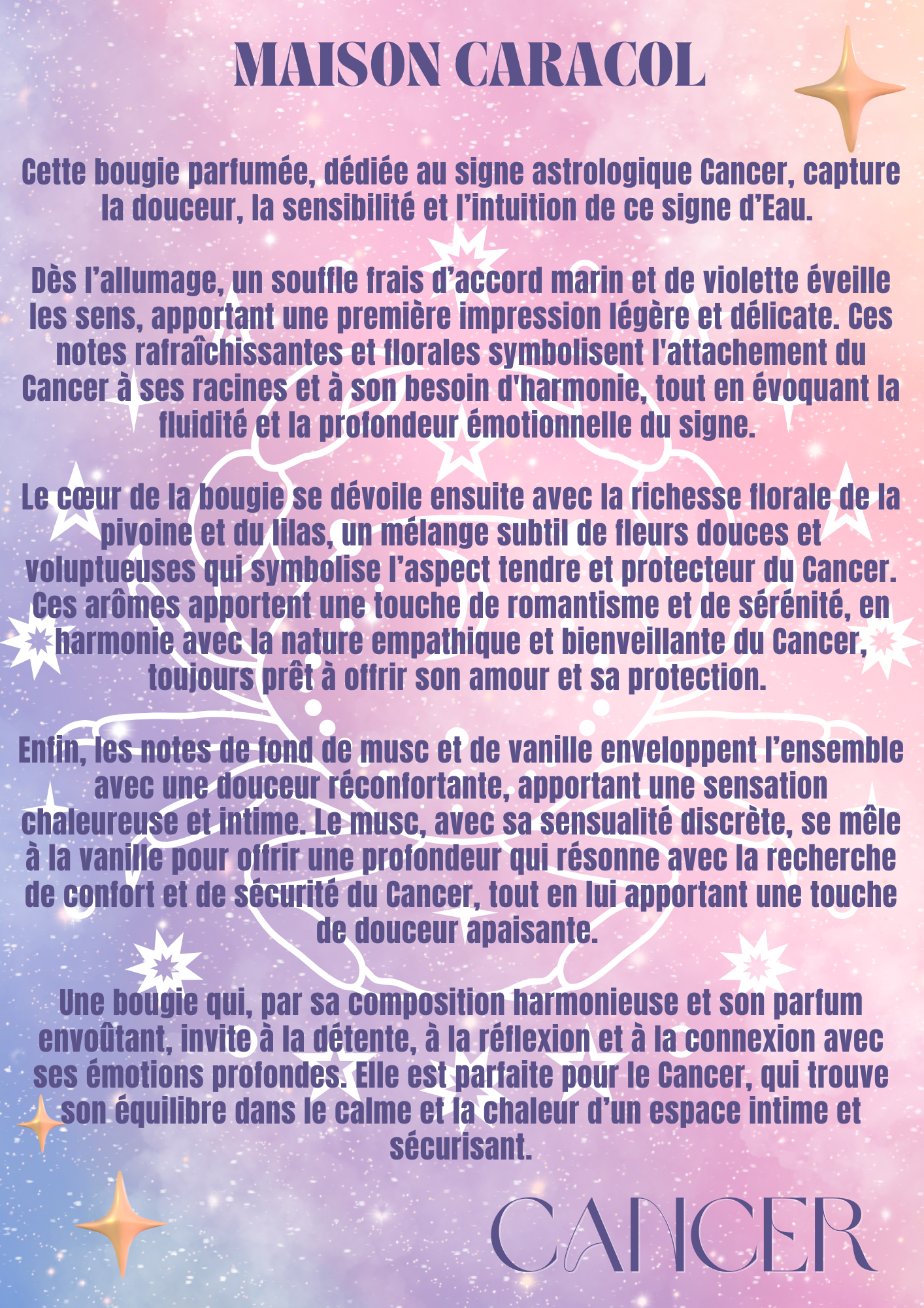 BOUGIE PARFUMÉE | ASTRO CANCER | 260g