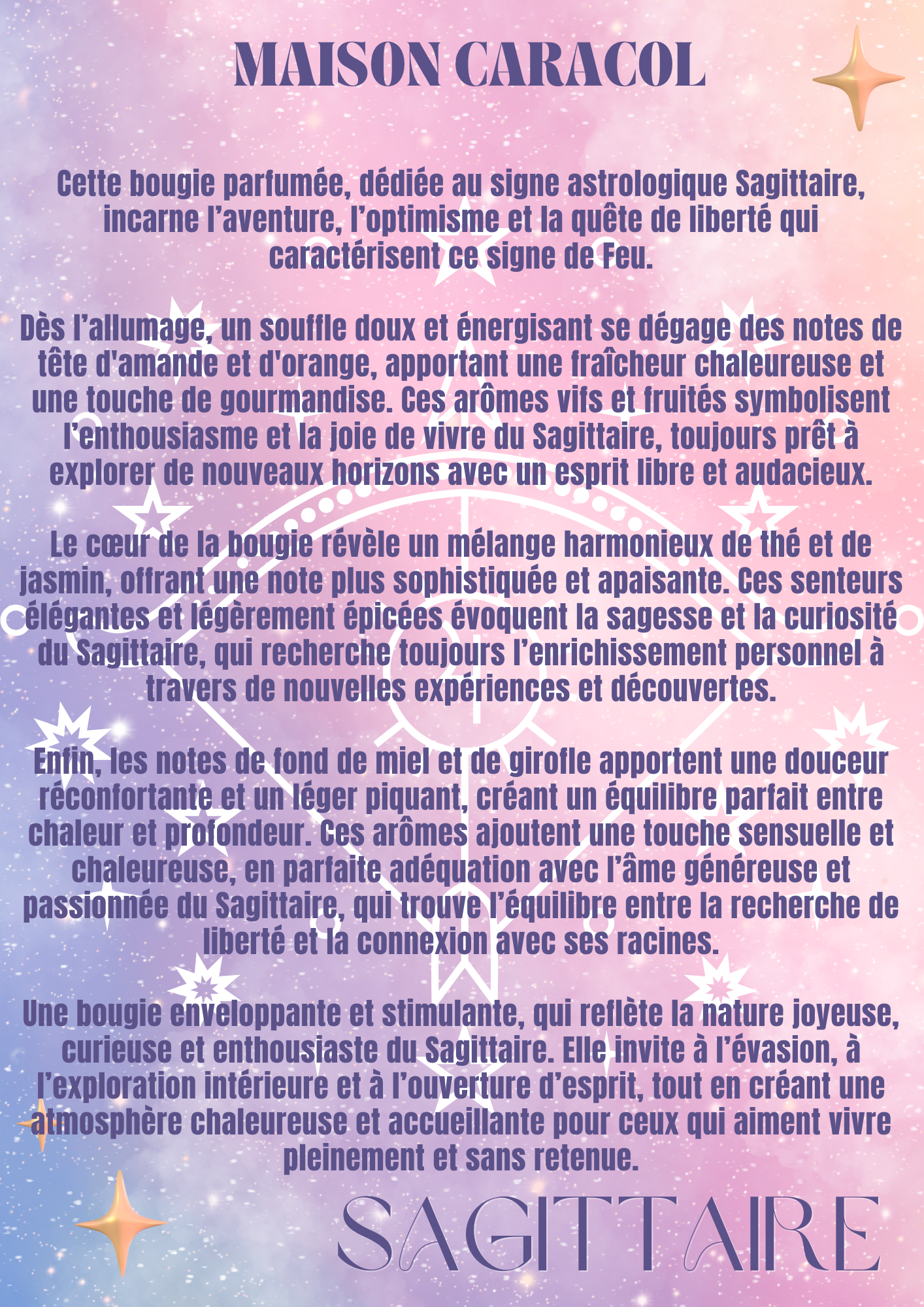 BOUGIE PARFUMÉE | ASTRO SAGITTAIRE | 260g