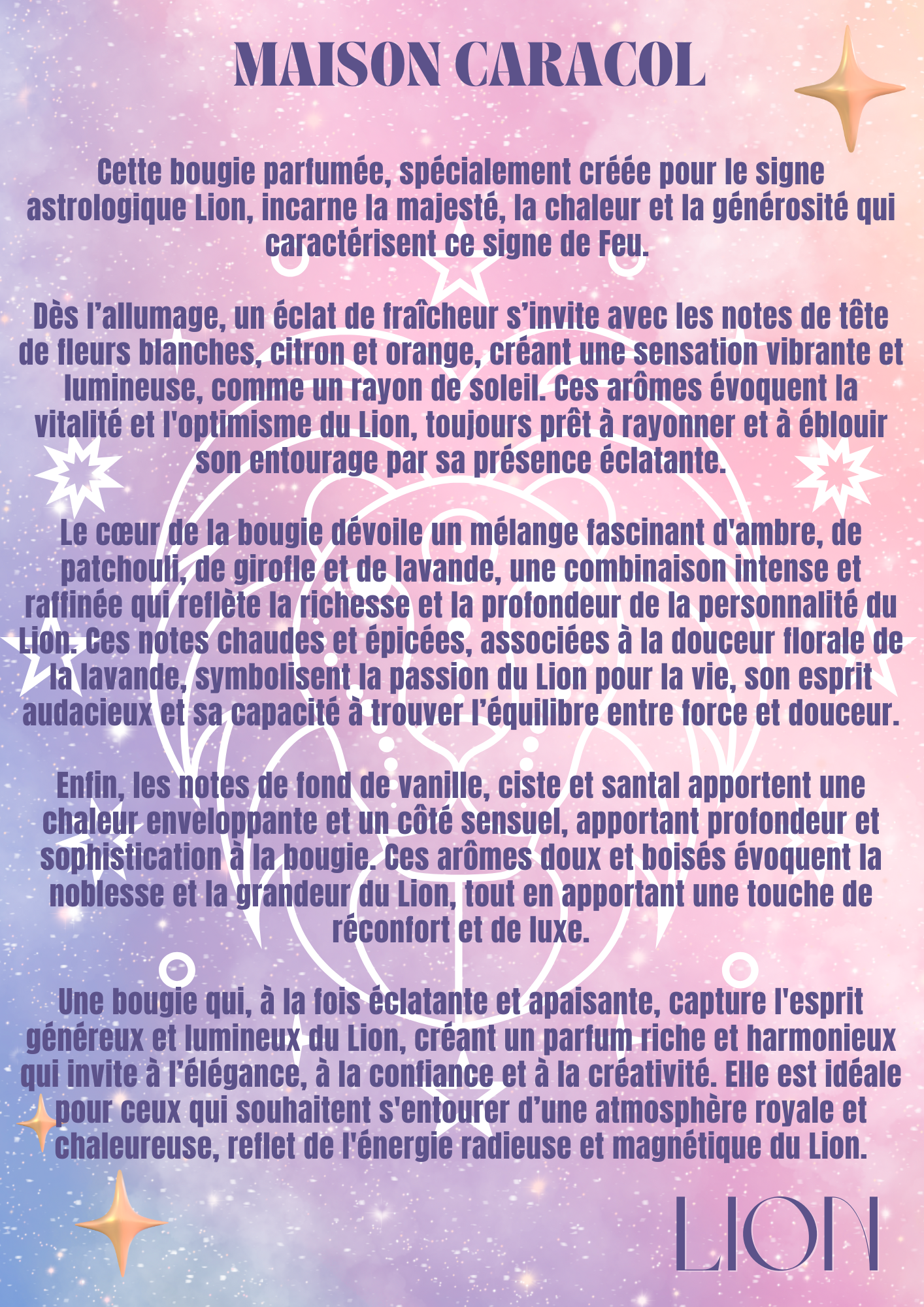 BOUGIE PARFUMÉE | ASTRO LION | 260g
