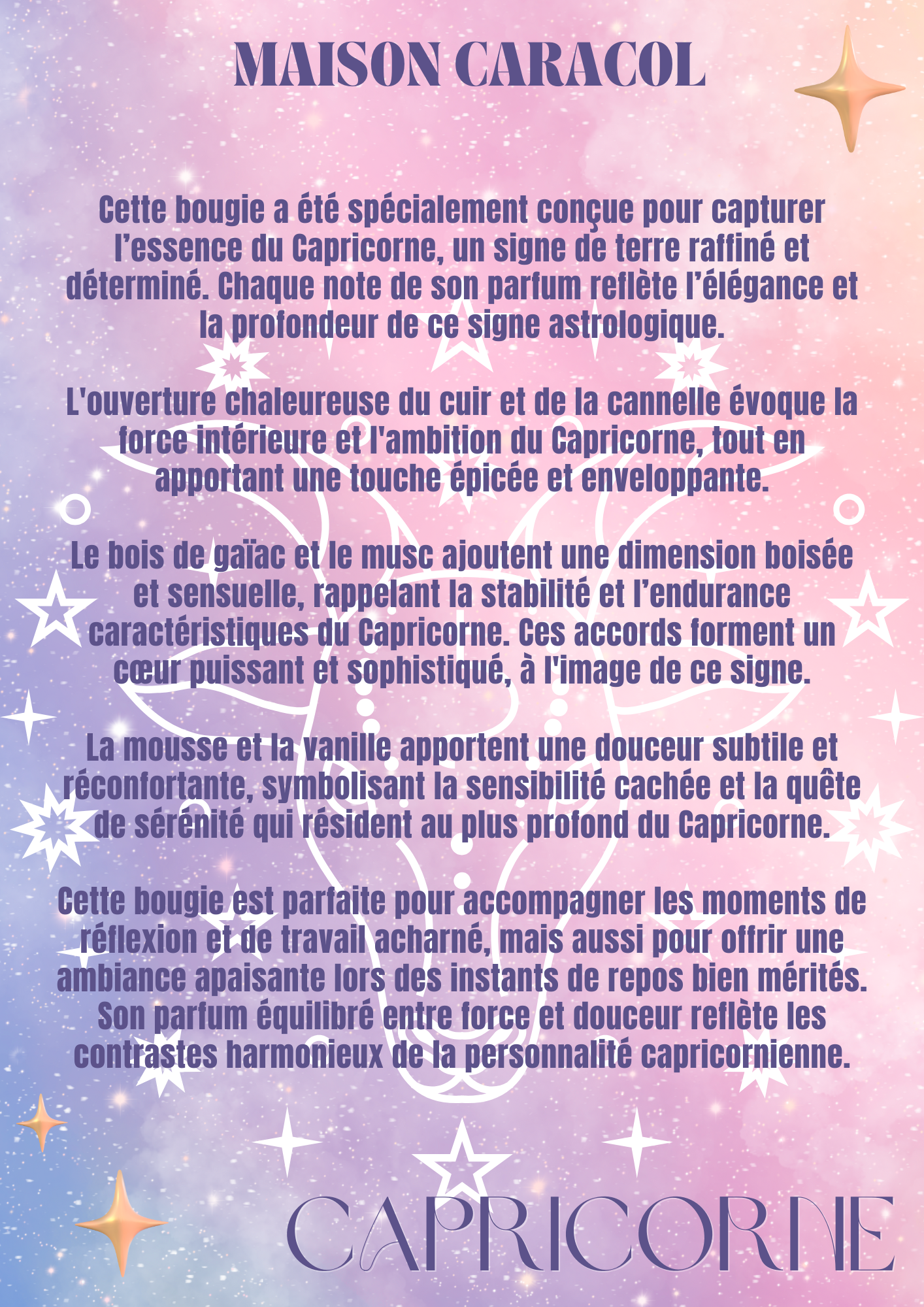 BOUGIE PARFUMÉE | ASTRO CAPRICORNE | 260g
