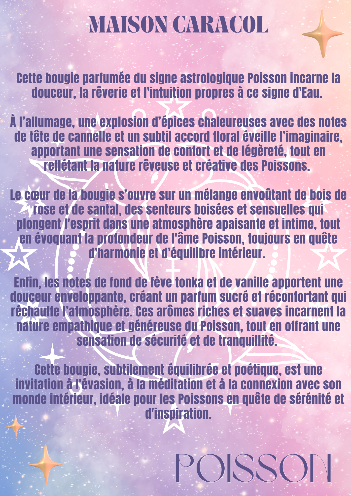 BOUGIE PARFUMÉE | ASTRO POISSON | 260g