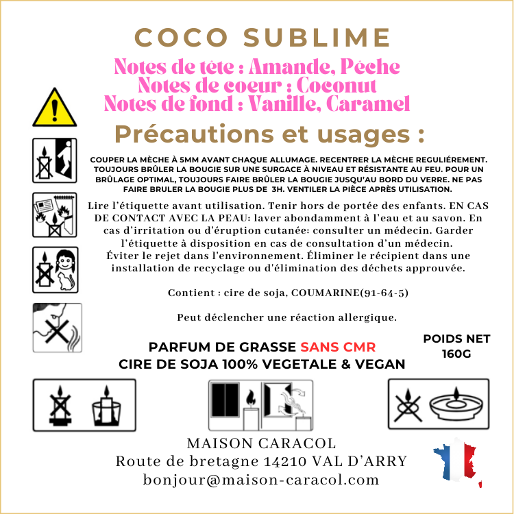 BOUGIE PARFUMÉE | COCO SUBLIME | 160g