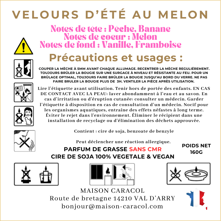 BOUGIE PARFUMÉE | VELOURS DE MELON | 160g