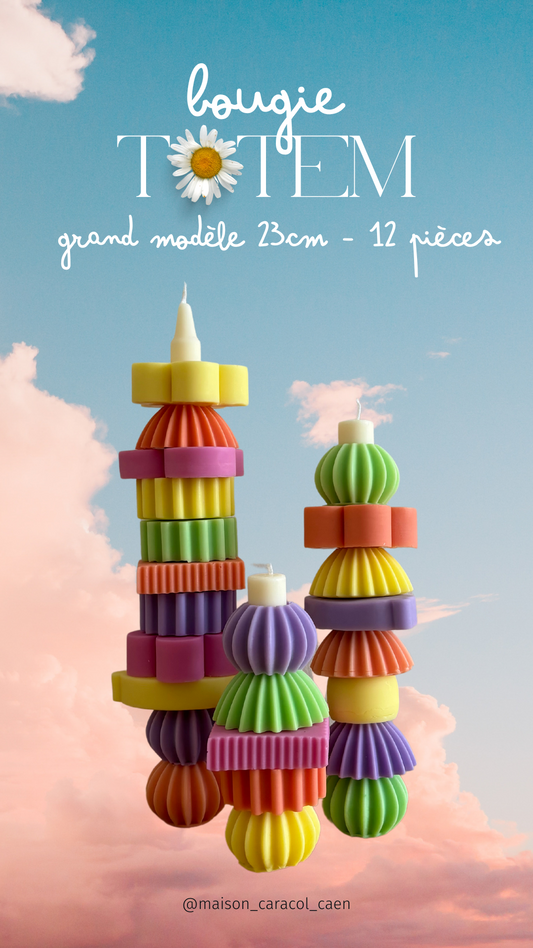 BOUGIE TOTEM - grand modèle | 23cm de hauteur