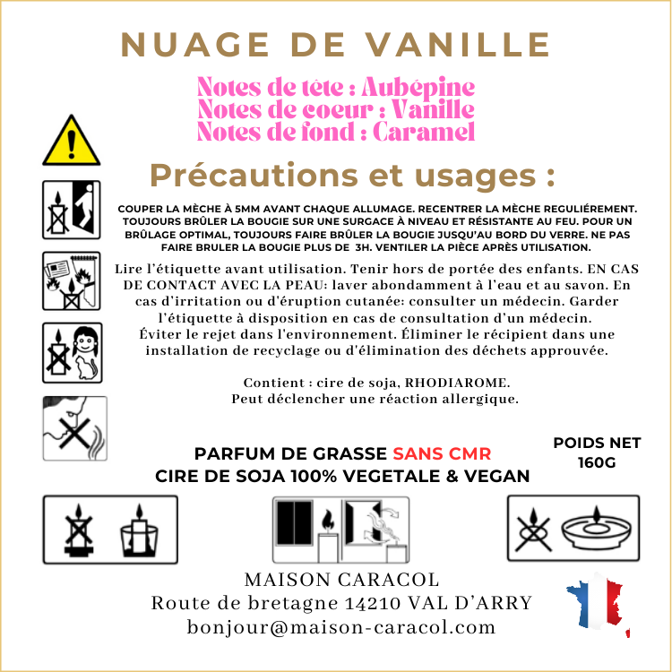 BOUGIE PARFUMÉE | NUAGE DE VANILLE | 160g